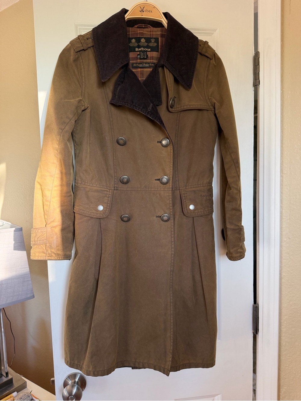 Barbour Waxed Cotton Double-Breasted Trench Coat